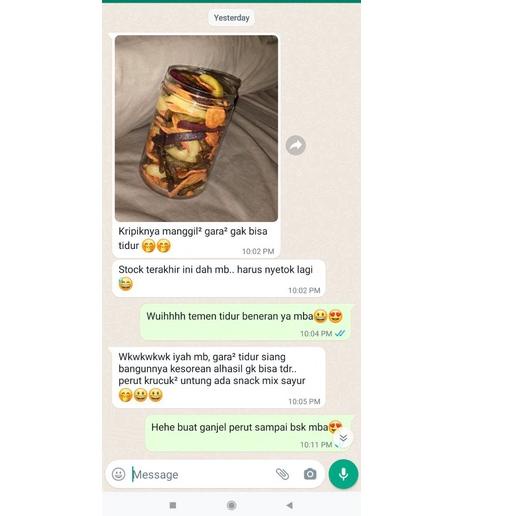 

7.7 Sell KERIPIK SAYUR MIX ORIGINAL PREMIUM 750ml | MAKANAN DIET SEHAT | VEGETARIAN | VEGAN | HALAL