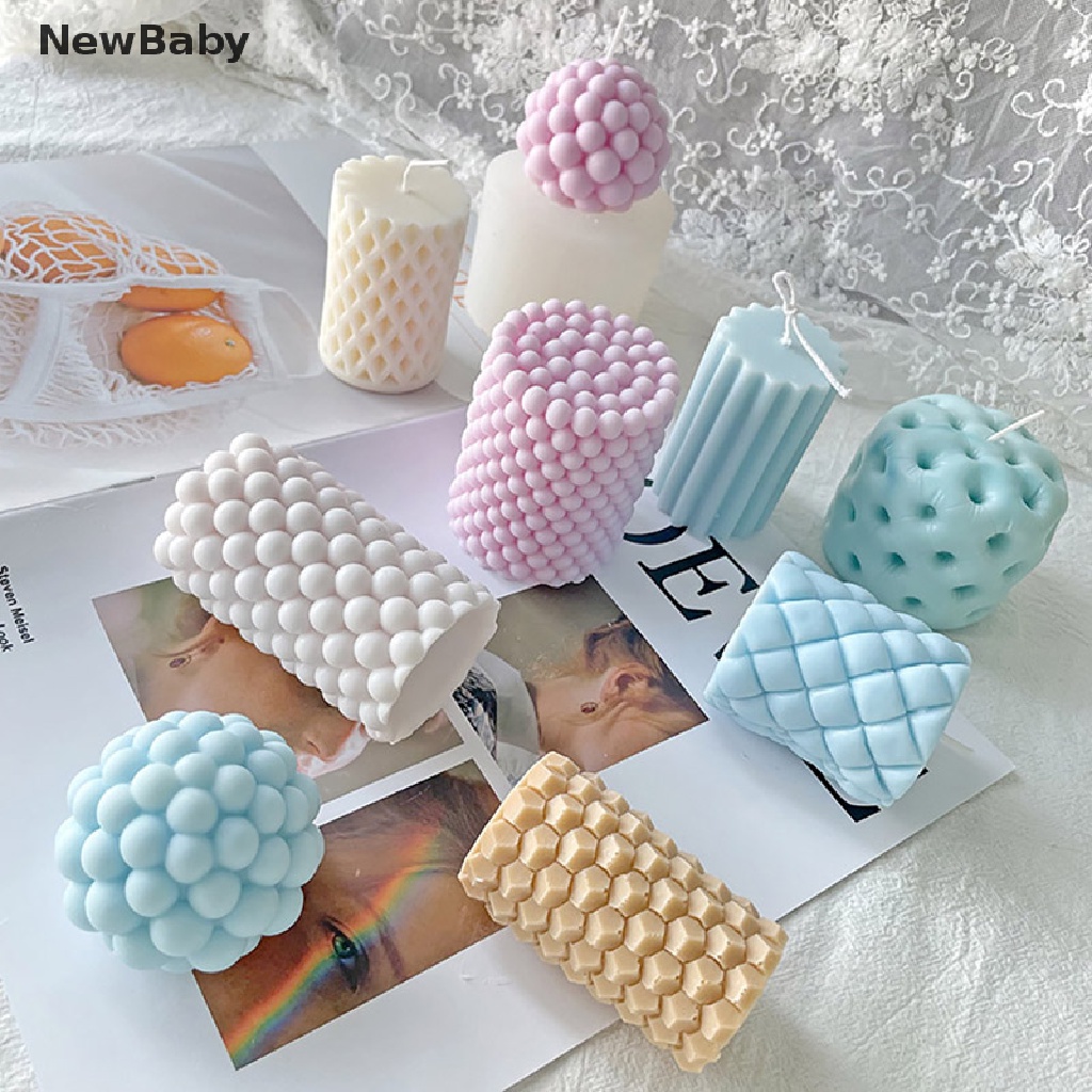 NewBaby Geometric Cylindrical Scented Candle Silicone Mold Atmosphere Decoration ID