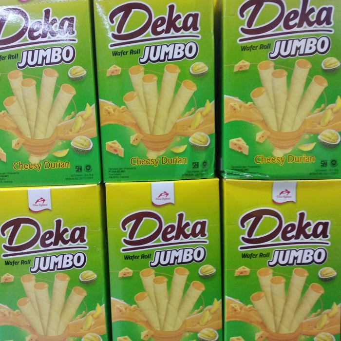 

DeKa Wafer roll Jumbo Chessy Durian (box) 20pcsx16gr