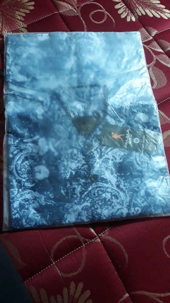 K095 Kemeja Katun Slimfit Kasual Pantai Batik Songket Pria , Baju Cowok , Hem Pria