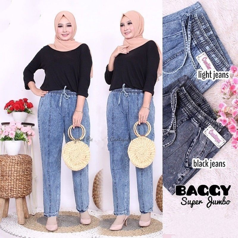 Baggy Pants Jeans Snow Wanita/Baggy Jeans Snow Wanita/Baggy Pants Wanita