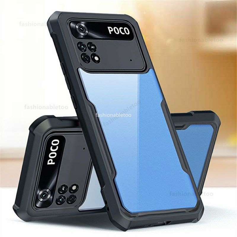 3IN1 CASE XIAOMI POCO M4 PRO HARDCASE FUSION SHOCKPROOF TRANSPARAN CASING