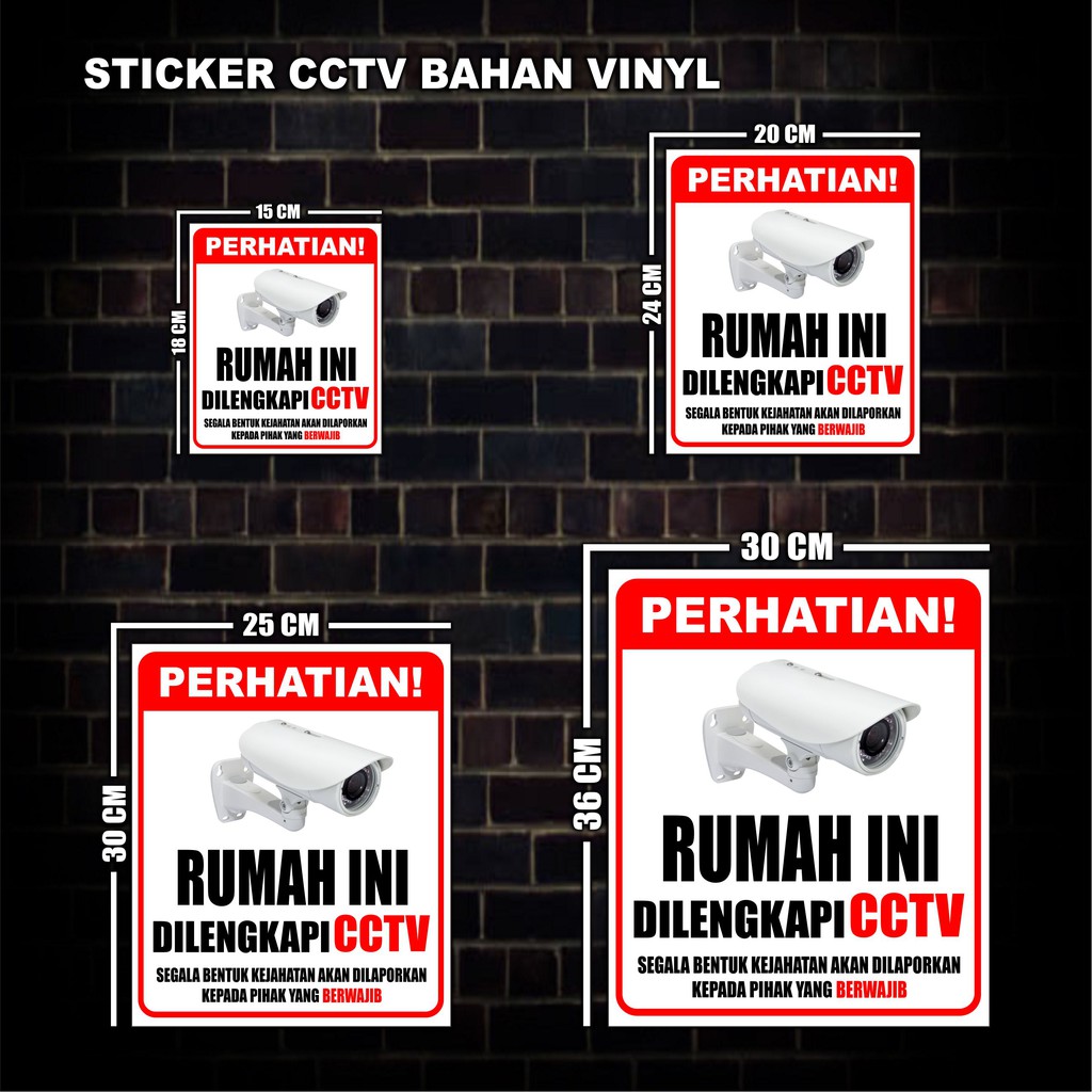 STICKER CCTV RUMAH STICKER CCTV KEAMANAN