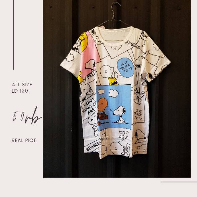 Kaos Snoopy komik lucu