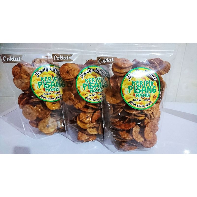 

JESSLYN SNACK KERIPIK PISANG RASA COKLAT 200 GRAM