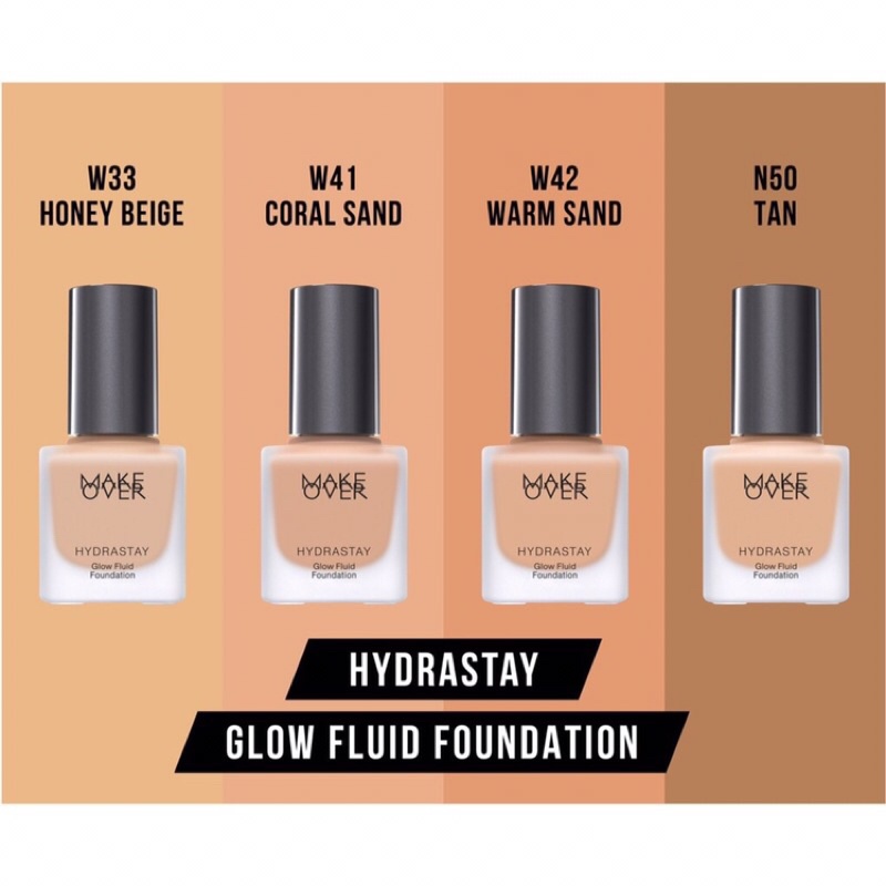 MAKE OVER HYDRASTAY GLOW FLUID FOUNDATION