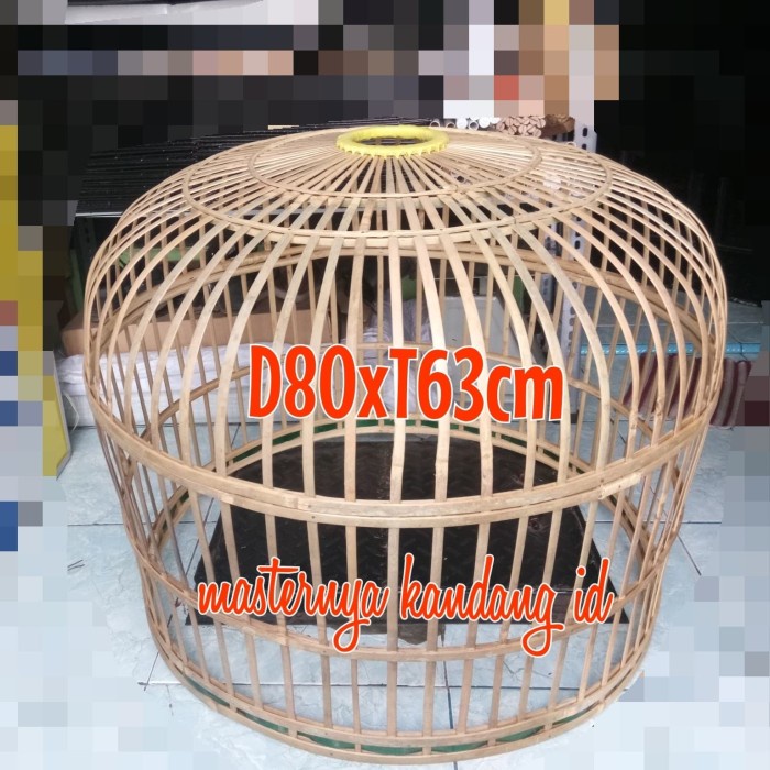 (BAYAR DI TEMPAT) KANDANG KURUNGAN BAMBU UMBARAN AYAM D80xT63cm