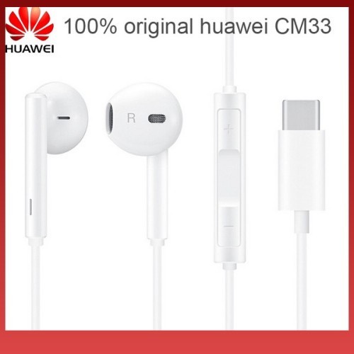 Earphone Huawei Type C Original Handsfree Headset USB C Honor Nova P30 P40 CM33 AM113 Earphone Type C