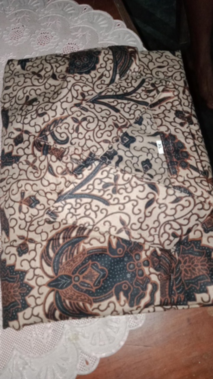 Bswart Batik Hrb026 Kenongo Hem Pendek Anjani Biru Pekalongan M L Xl Batik Pria Murah Modern Grosir