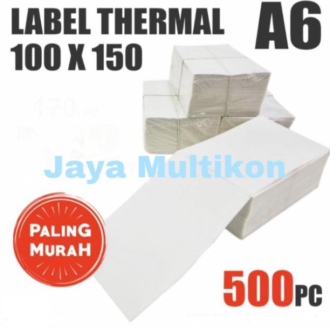 

LABEL BARCODE CF MURAH 100x150 A6 KERTAS STICKER THERMAL ISI 500 PCS