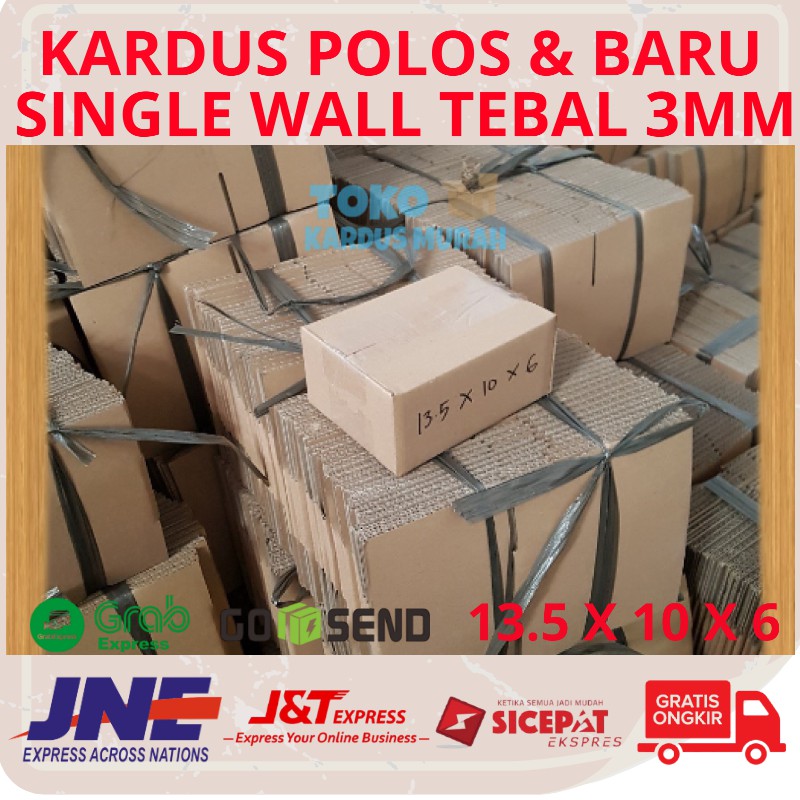 Kardus Polos Box Baru Kotak Packing Karton Dus Bok Tebal Single Wall