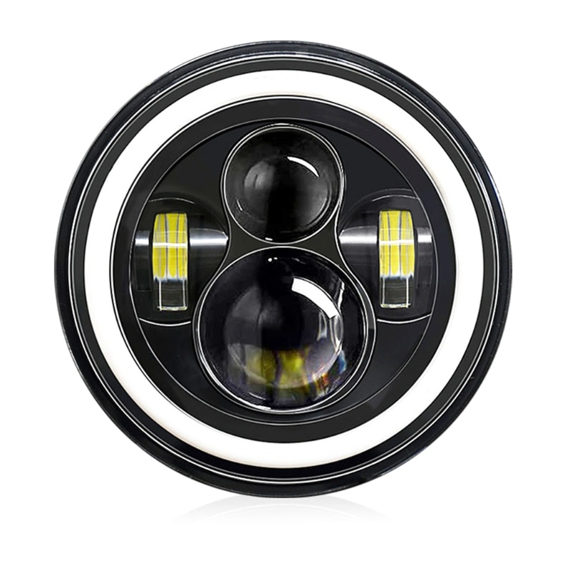 Zzz Lampu Kabut Depan Motor LED 7 &quot;Dengan Sein Hi / Lo Beam DRL Angel Eye Untuk YMH