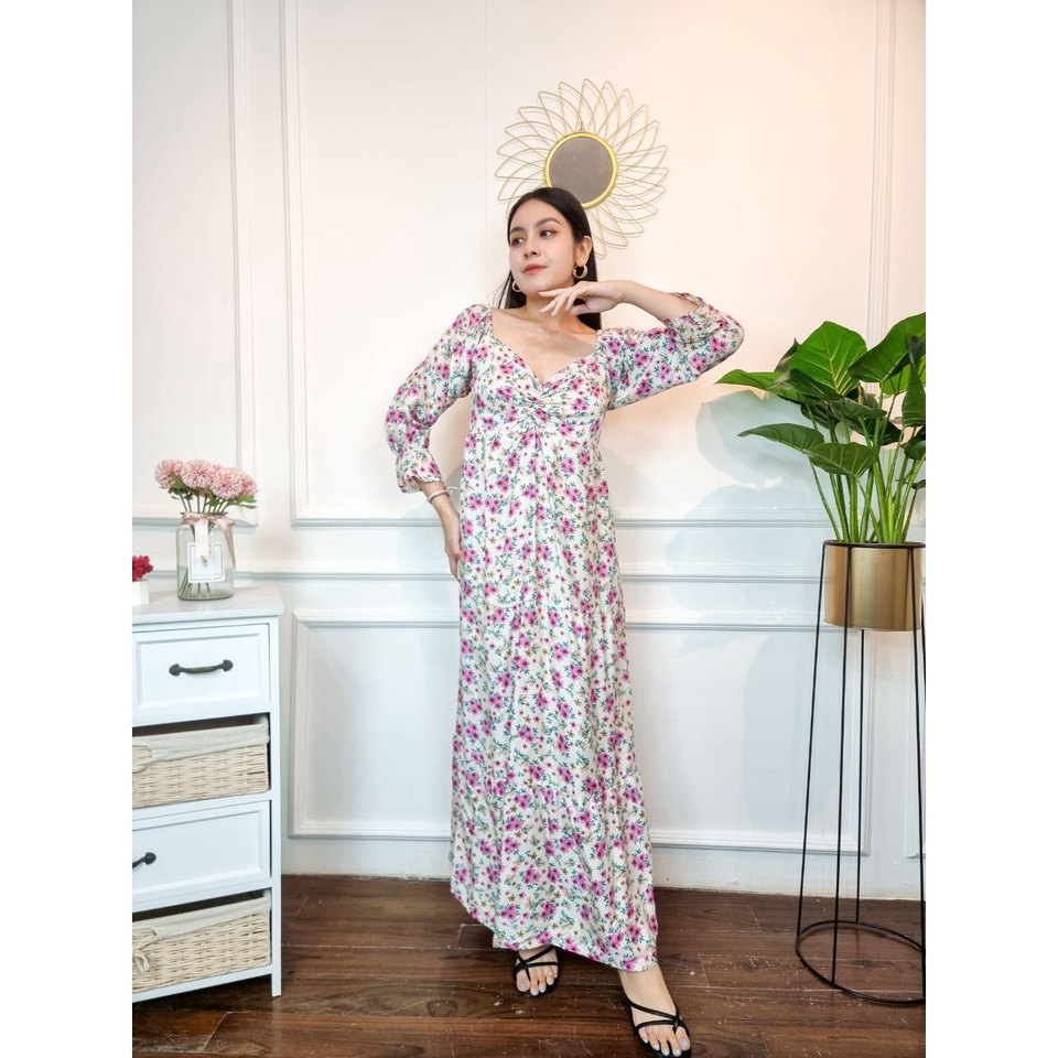 Sweet Honey ~ Daster Bali Dress Bali Gamis Bali Terbaru 2022 Fuji Panjang Motif Bunga Kuma Kuma Bisa COD