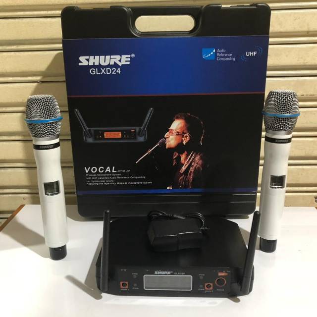 Mic wireless Shure GLXD-24 2Pegang wrn putih