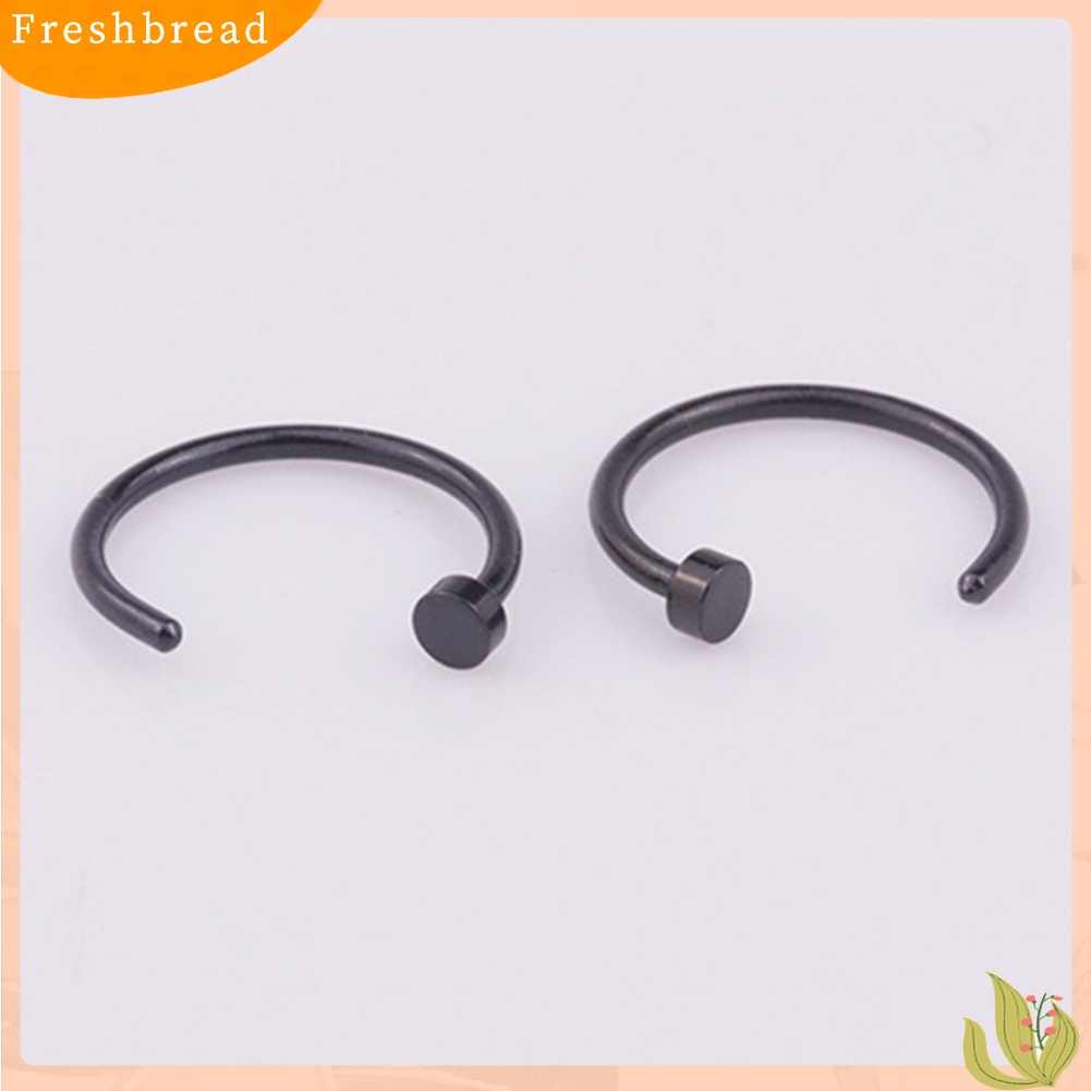 ? Fresh ? 4Pcs Cincin Tindik Tubuh / Hidung / Bibir Bahan Stainless Steel Gaya Punk