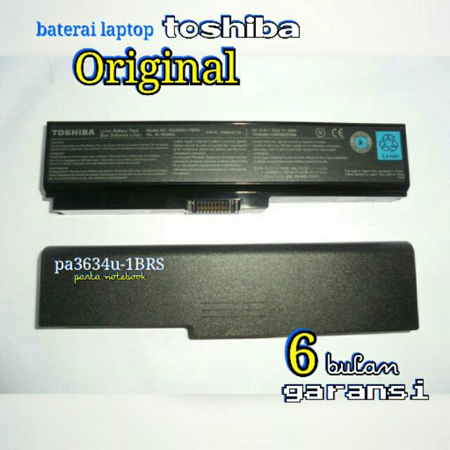 Baterai original TOSHIBA L510 L515 L630 L6300 L635 M800 PA3634