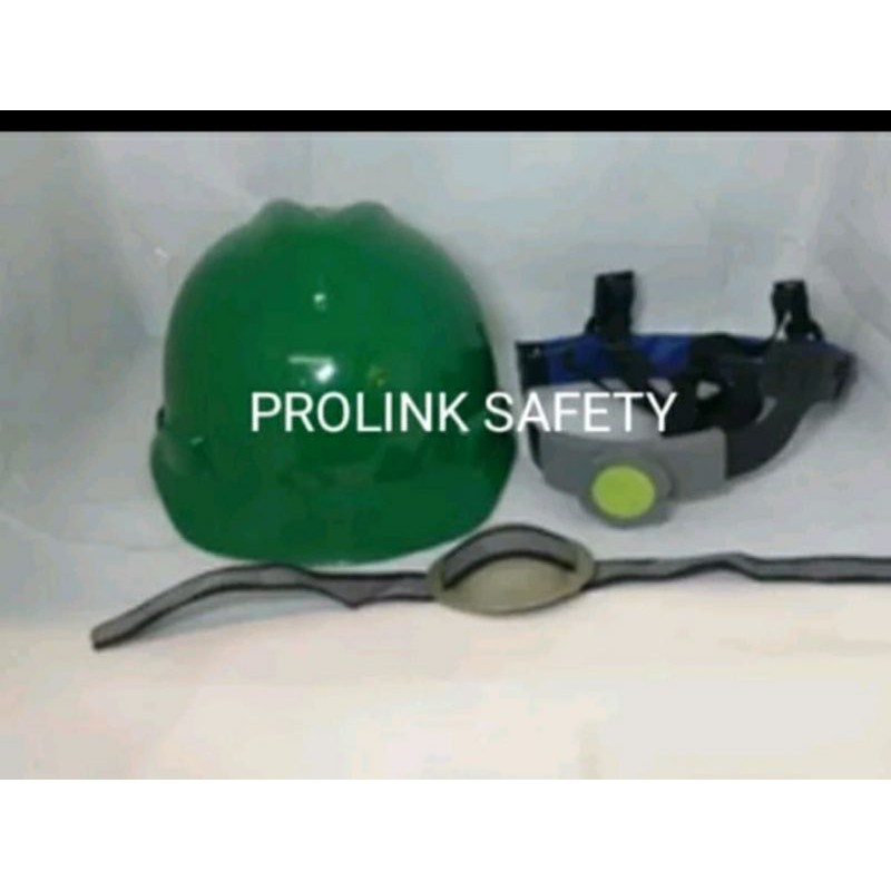 HELM SAFETY HIJAU FASTREK PUTAR TALI DAGU