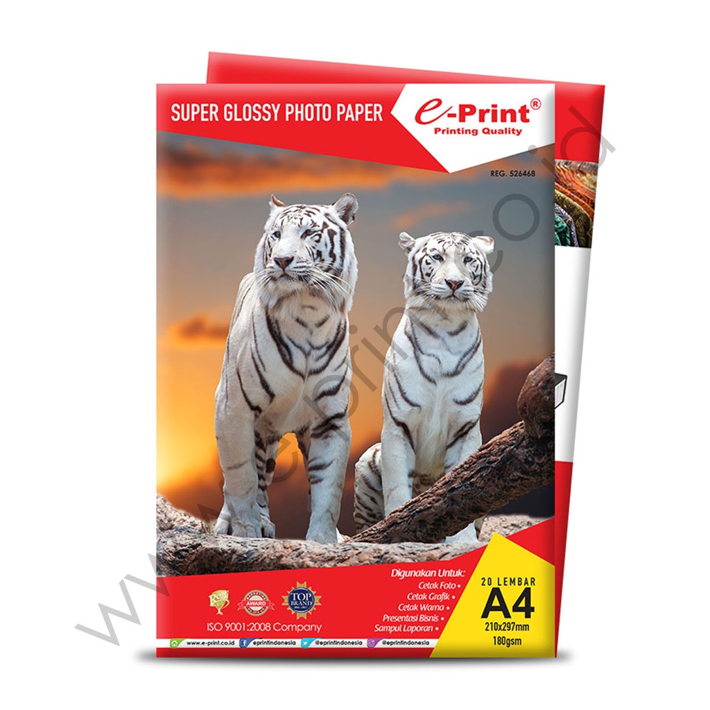 

E-PRINT SUPER GLOSSY FOTO PAPER A4 180G/20L PP-GLO-004