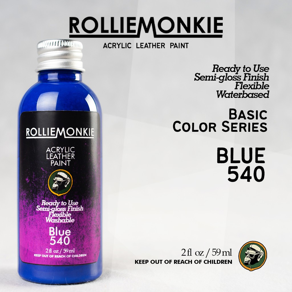 

Rolliemonkie Cat Acrylic Leather Paint - Blue