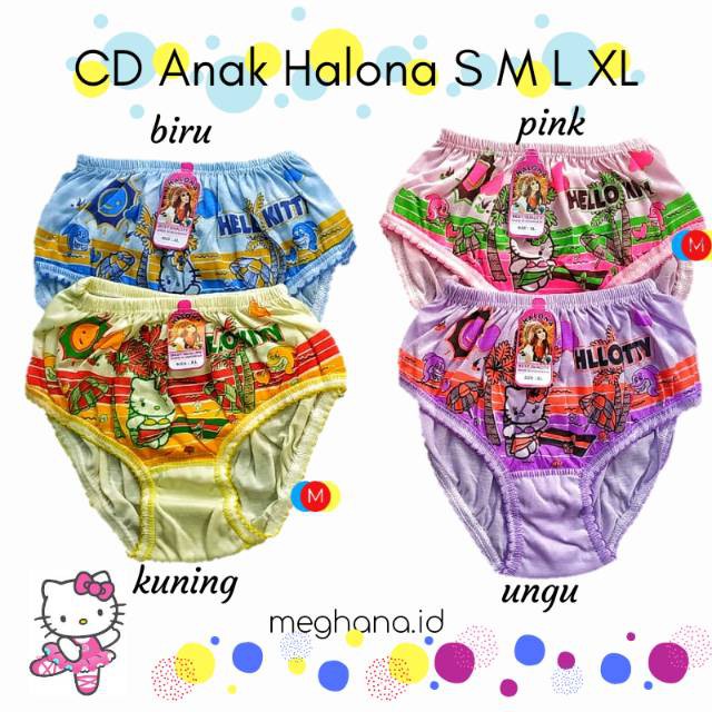 Undies Celana Dalam Anak Lucu Merk Halona  size S,M,L ,XL