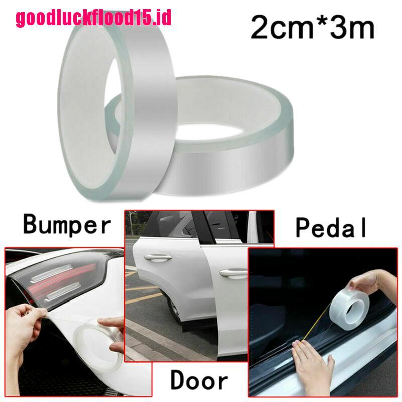 (LUCKID) 1pc Strip Film Pelindung Pinggiran Bumper / Kap Mesin Mobil