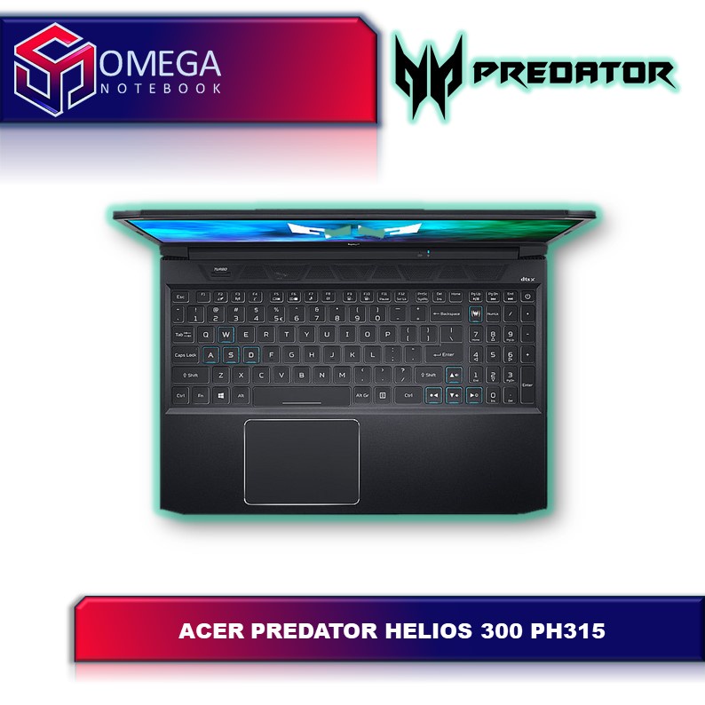 ACER PREDATOR HELIOS 300 PH315 54 I7 11800H 16GB 512SSD RTX3060 6GB W10+OHS 15.6QHD 165HZ IPS