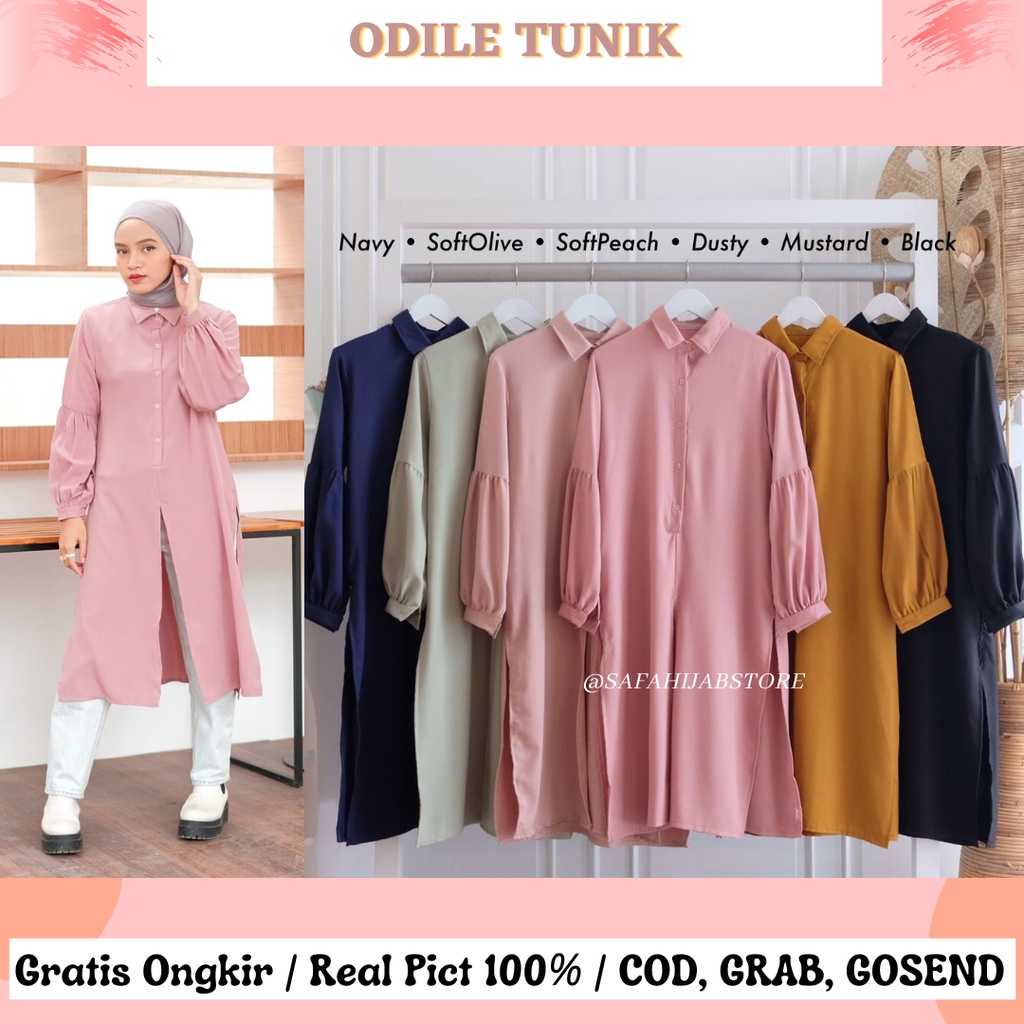 ODILE BASIC TUNIK / TUNIK POLOS / TUNIC / ATASAN KERJA