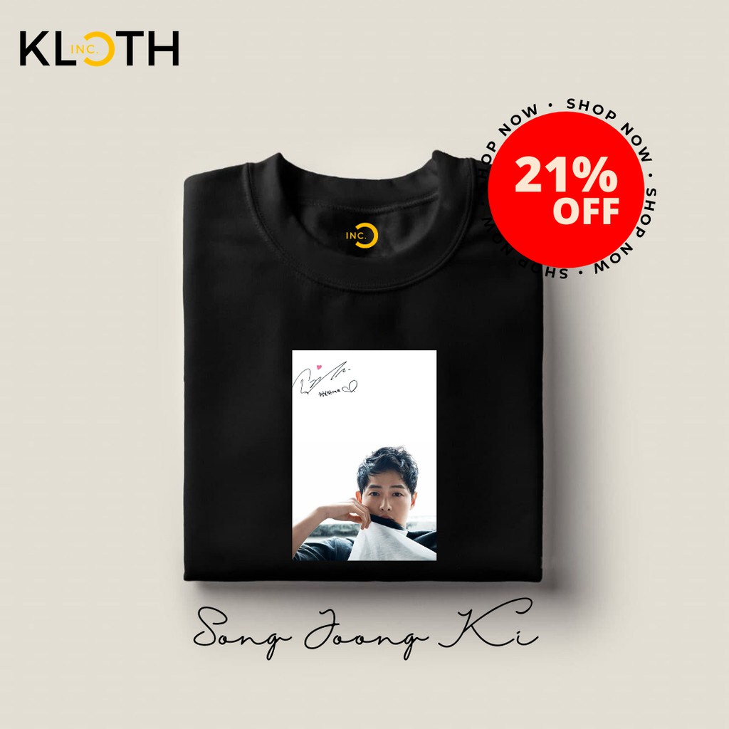 Kaos Vincenzo Song Joong Ki Drakor Cotton Combed 24s Bisa Upgrade Lengan Panjang