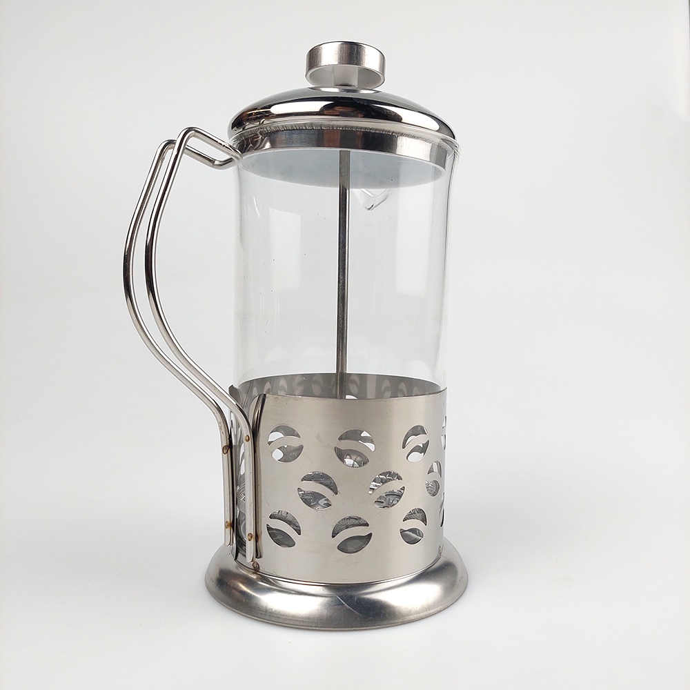 French Press Manual Coffee Maker Pot Pattern 600ml - KG72I - Silver