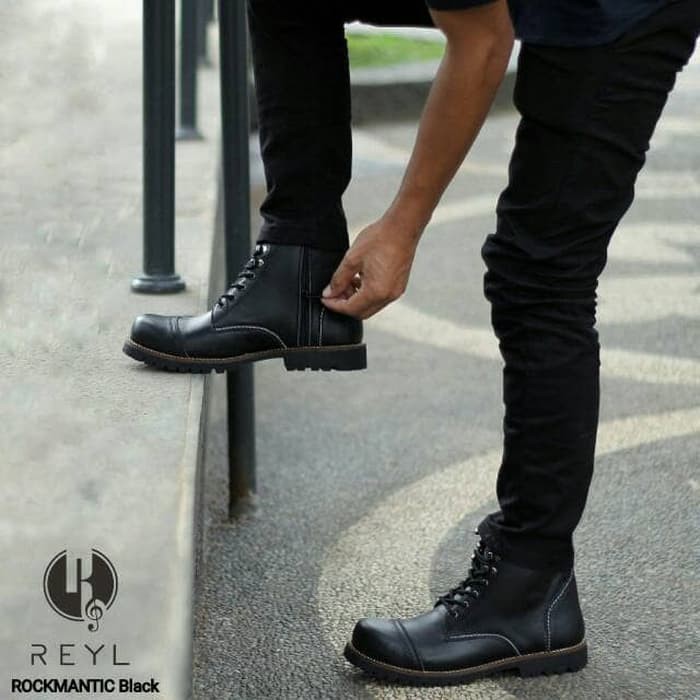 BLUE RIM FLAMINGO | SEPATU BOOTS PRIA KLASIK KULIT FORMAL KERJA CASUAL COWOK ORIGINAL LOKAL