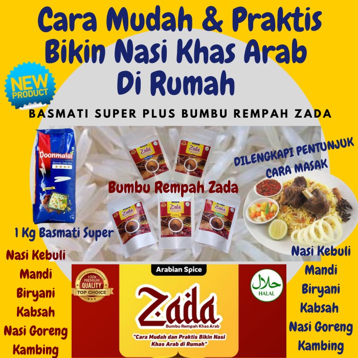 

Beras Basmati 1Kg Basmati Rice Beras Biryani Plus Bumbu Nasi Kebuli Mandi Kabsah Biryani