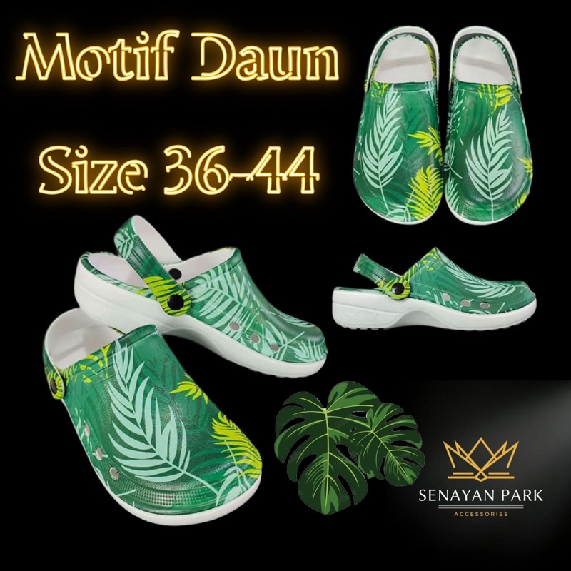 PROMO SANDAL HEMA CROSS DEWASA MOTIF DAUN/SANDAL KODOK DEWASA NEW FC PROMO