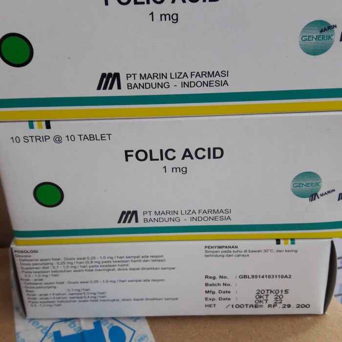 folic acid 1mg tablet