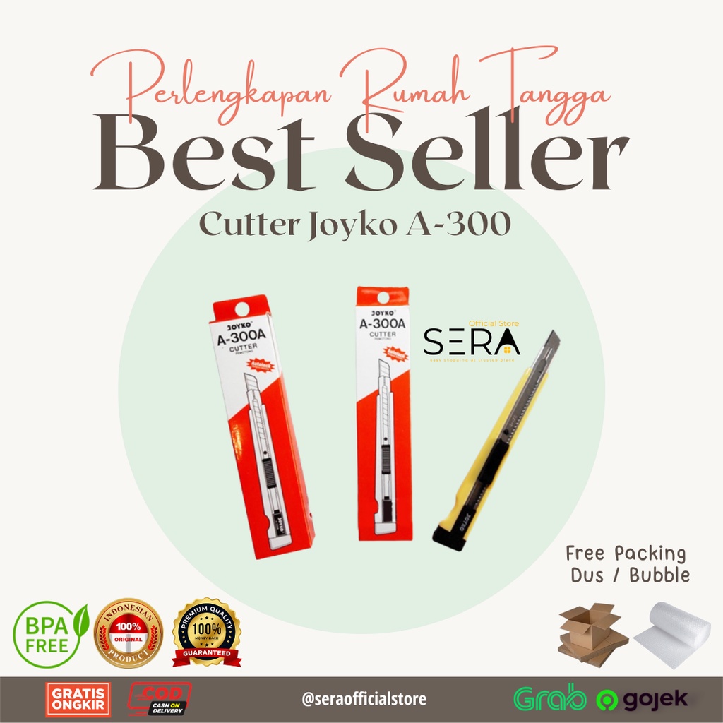 

CUTTER JOYKO A-300-A/CUTTER JOYKO A-300 AUTOLOCK/CUTTER JOYKO A 300/CUTTER JOYKO/PISAU CUTTER