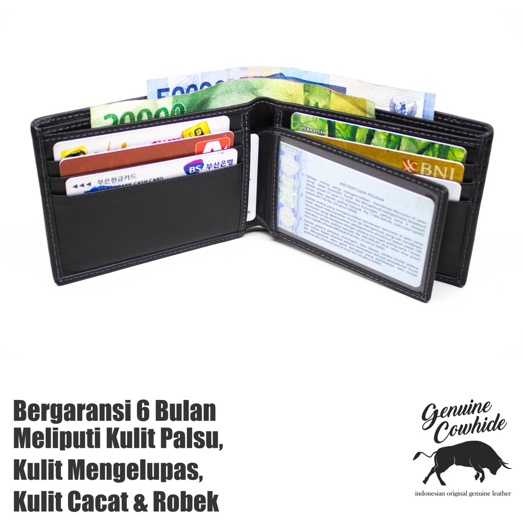 Dompet Pria Kulit Asli Model 6 Slot Kartu