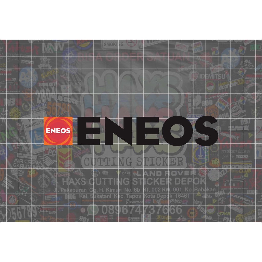 Cutting Sticker Eneos Ukuran 14 Cm Putih