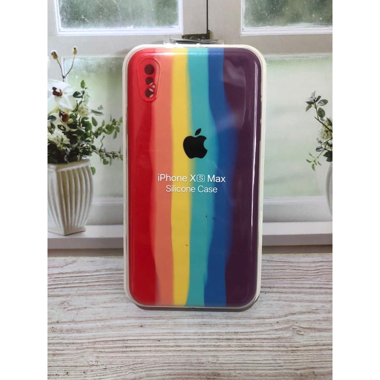 APPLE IPHONE XS MAX SILIKON CASE NEW RAINBOW COVER