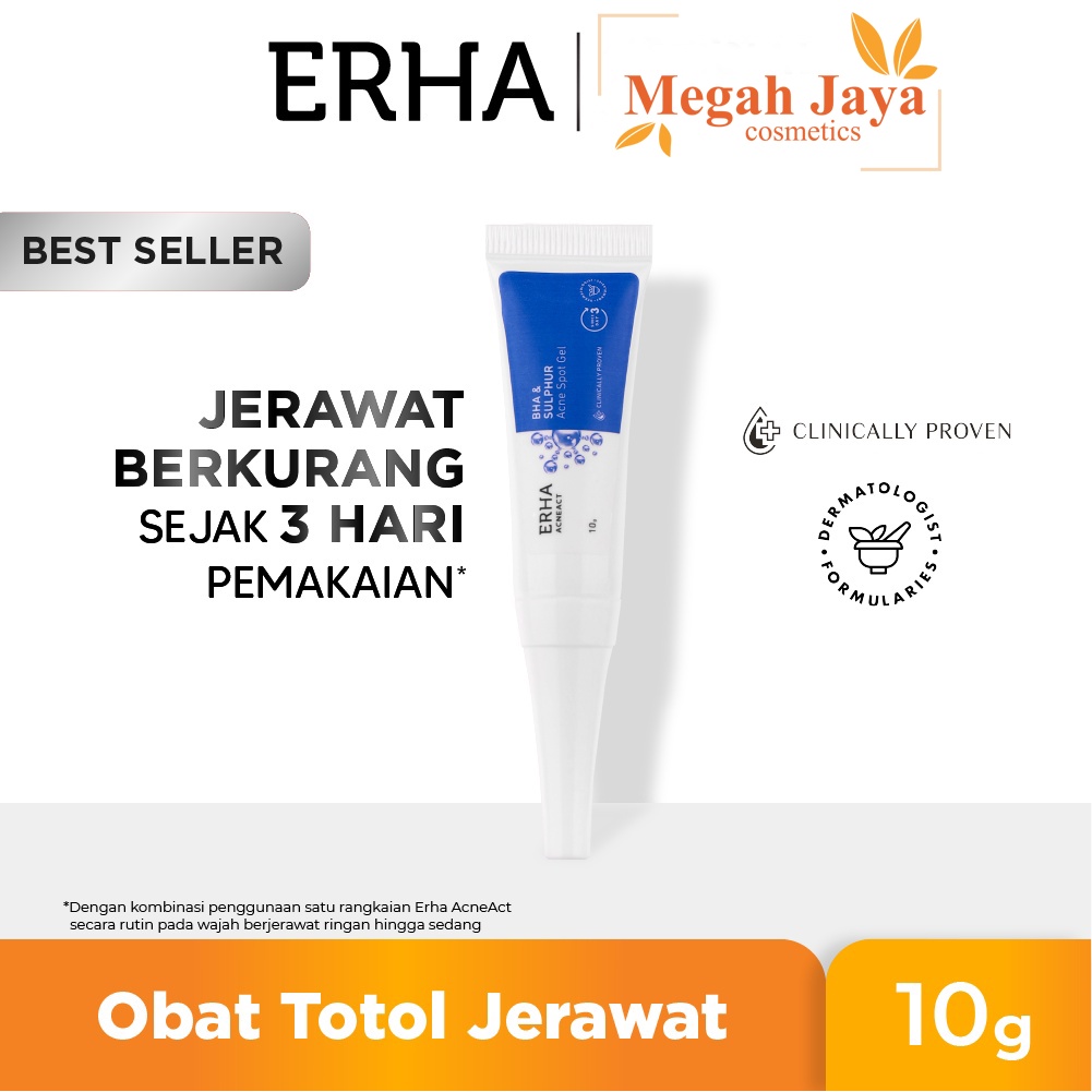 ERHA Acneact BHA &amp; Sulphur Acne Spot Gel 10g - Obat Totol Jerawat  @MJ