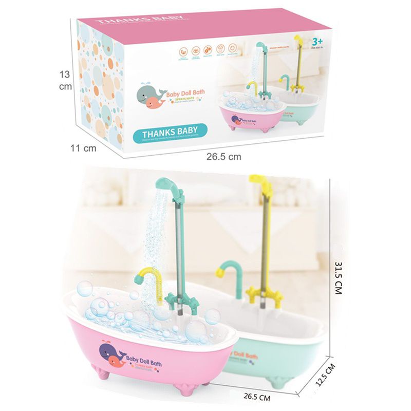 Mainan Baby Doll Bath Shower Bath Tube Bathub Tempat Mandi Boneka