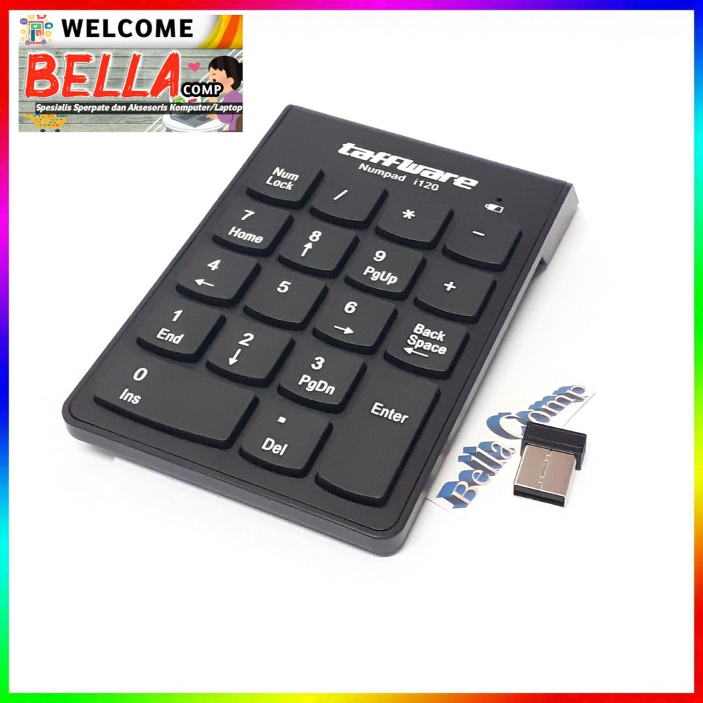 KEYBOARD/KEYPAD NUMERIC WIRELESS 2.4GHZ JARAK 10 METER/NUMERIC KEYPAD WIRELESS MINI