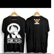 kaos anime onepiece luffy ngupil black