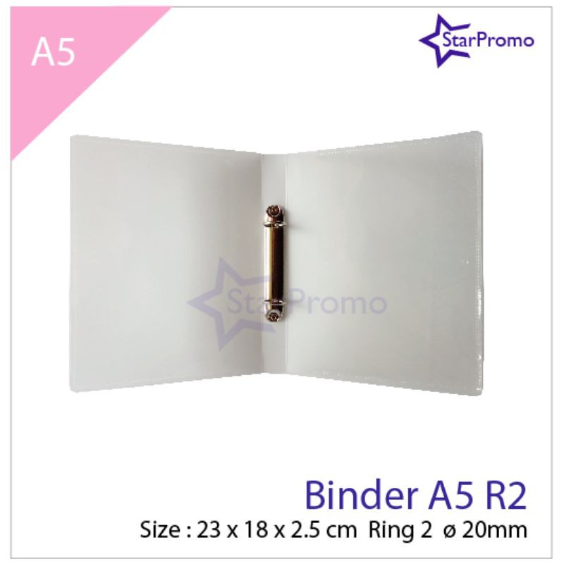 

Binder Plastik A5 Ring 2 Dengan Selipan Cover