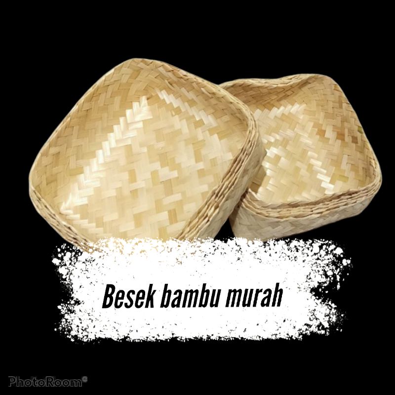 Besek Bambu sepasang uk 22x22 cm