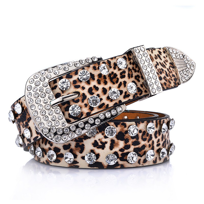 Western Cowgirl Cowboy Bling Bling Rhinestones Belt Quality Studded Belt For Women Men Fashion Cinto