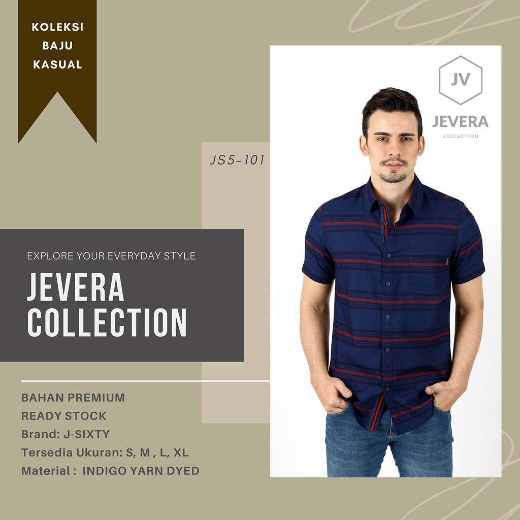 Kemeja Distro Lengan Pendek J-Sixty JS5-101