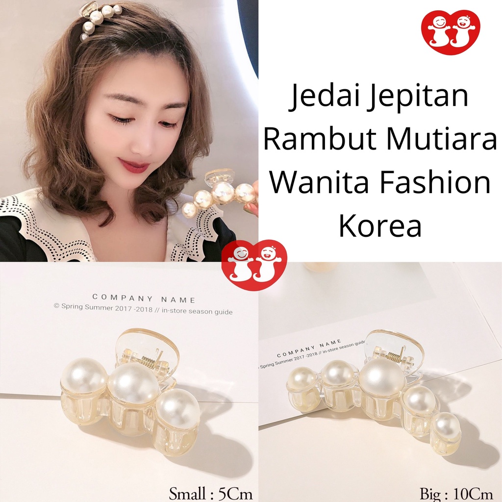 Jedai Jepitan Rambut Mutiara Wanita Fashion Korea