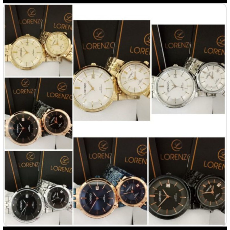 Jam Tangan Lorenzo 1071 Couple Original Waterproof