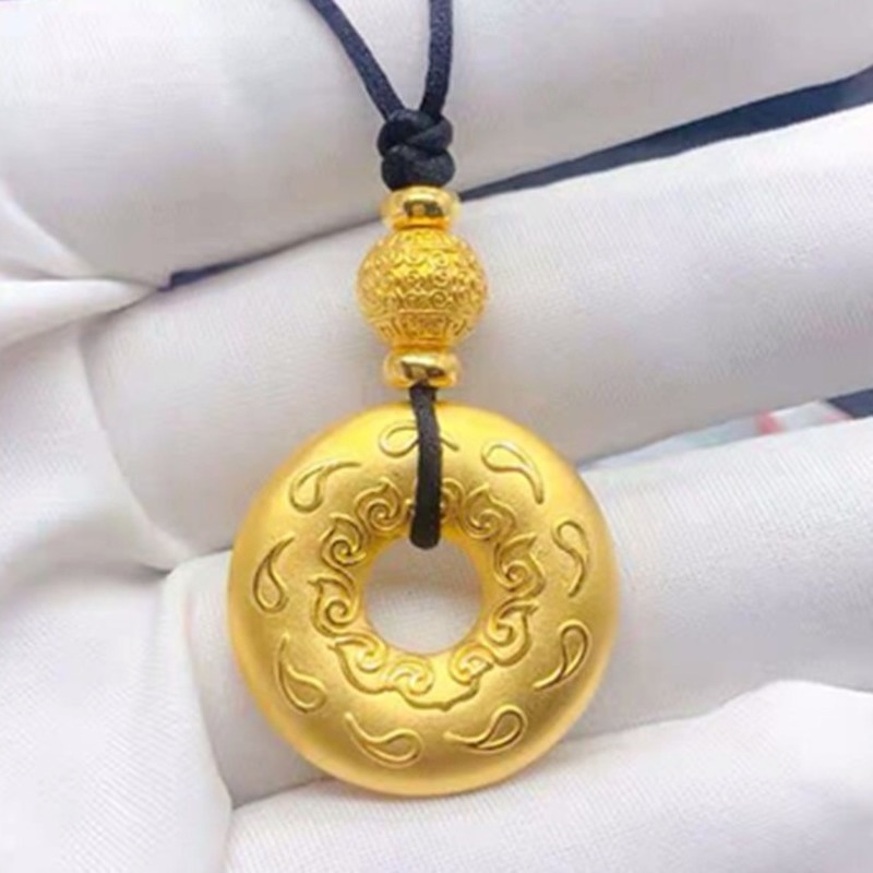 [Ready Stock]Fashion Unique Gold-Plated Ring Necklace Pendant