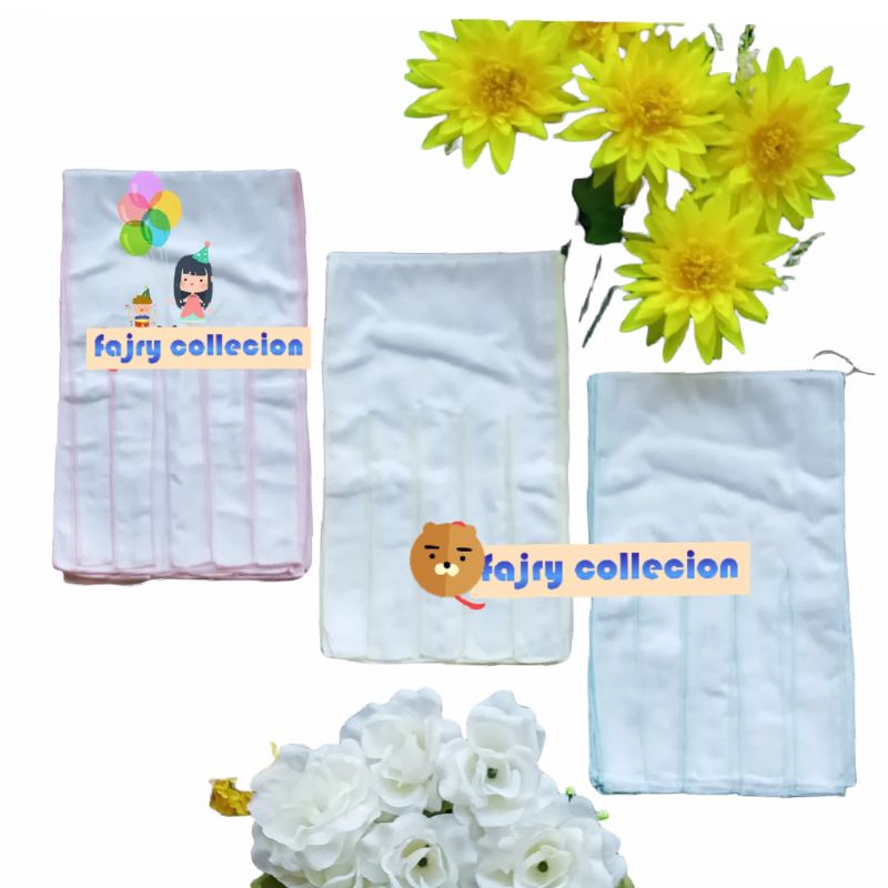 MAHKOTA 6 Pcs Gurita Bayi Putih Polos /Gurita Tali Ikat Bayi SNI