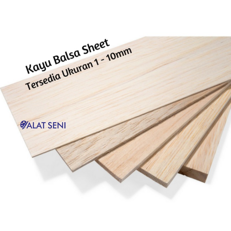 

kayu balsa wood sheet 4mm x 10cm Panjang 1 meter /Kayu balsa Sheet craft maket arsitektur miniatur